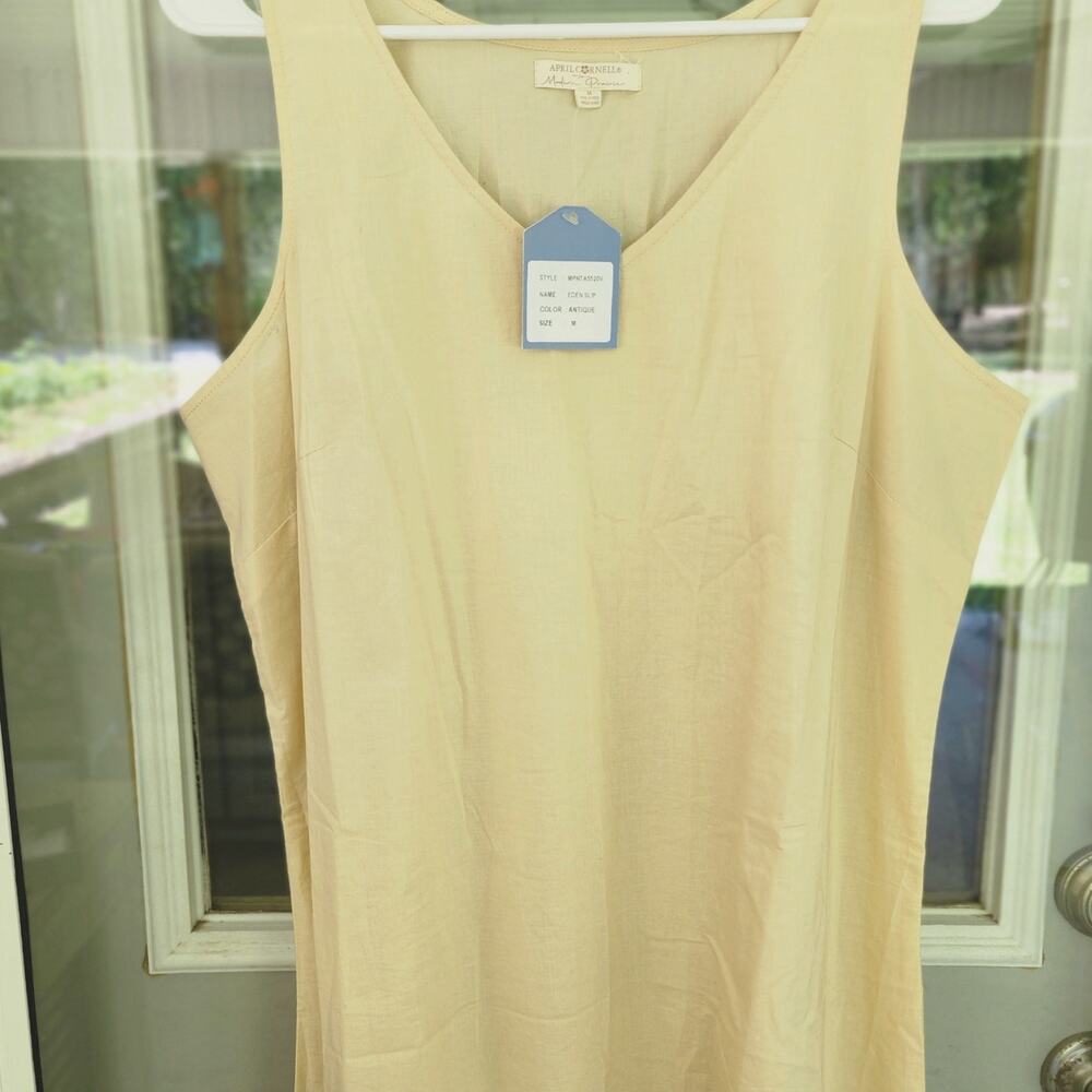 April Cornell for Modern Prairie Size M Cotton Eden Slip Dress Relaxed Ruffled - Picture 2 of 9
